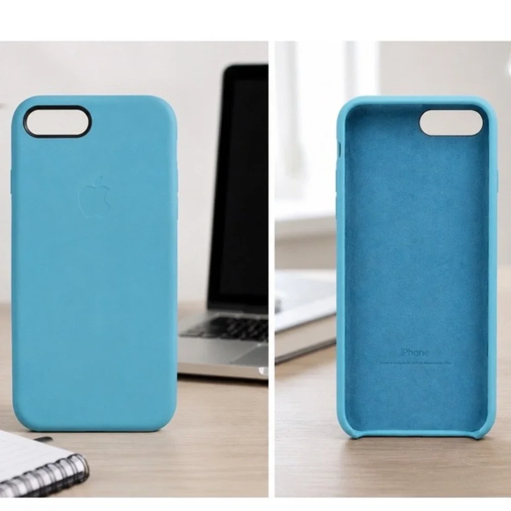 Apple iPhone 7 Plus 8 Plus Leather Case Sea Blue‎ Slim Cover Vintage Chic 33-07